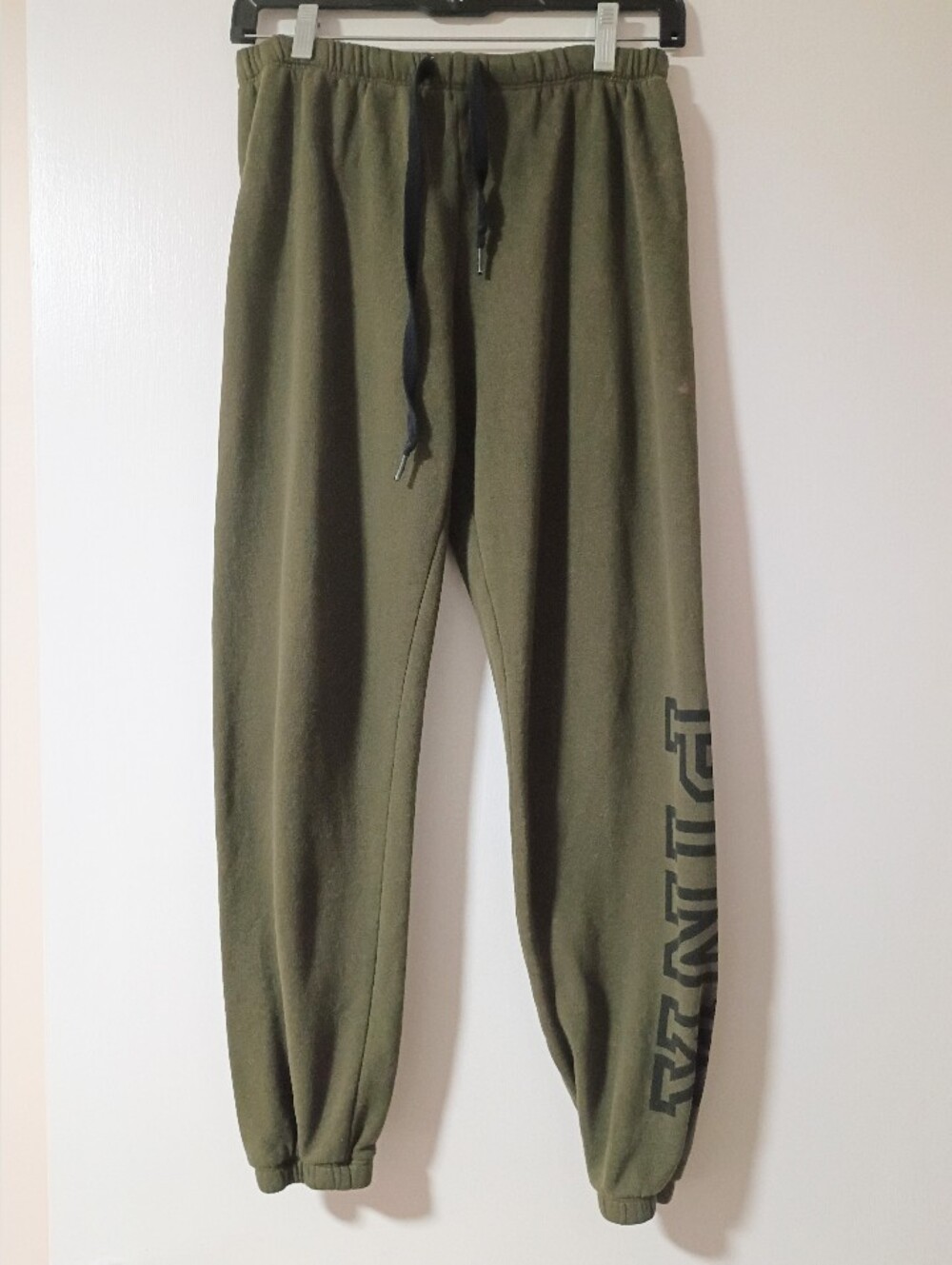 PINK Logo Olive Green Jogger size small